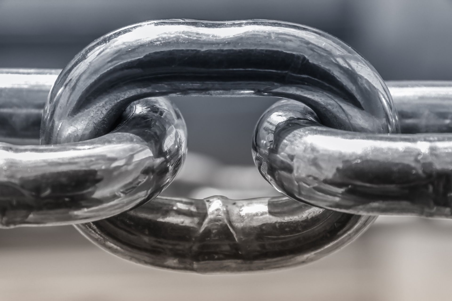Close-up view of chain links