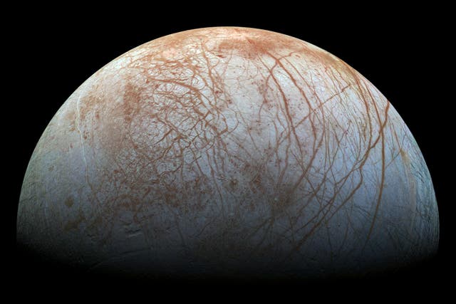 <p>Europe, a moon of Jupiter (Nasa/PA)</p>