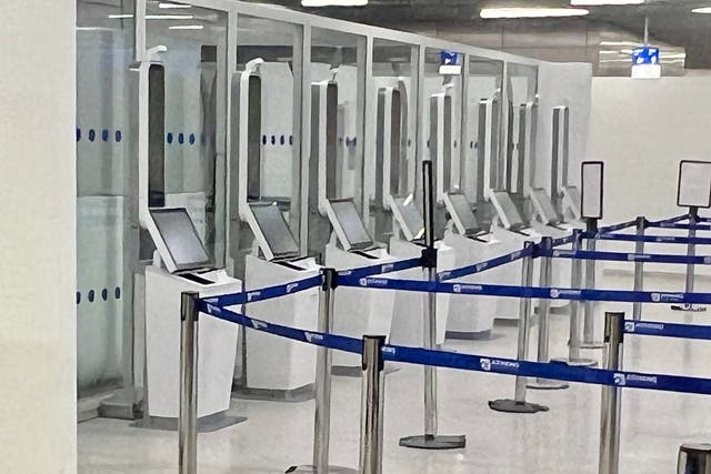 <p>White elephants: Entry exit system biometric equipment standing idle at Athens airport</p>