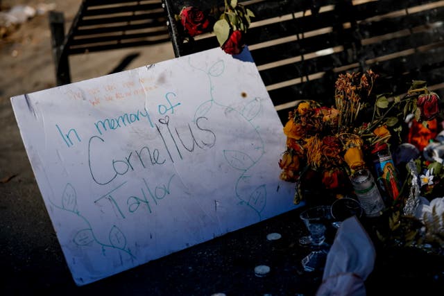 <p>A homeless man was killed when a city truck ran over his tent </p>