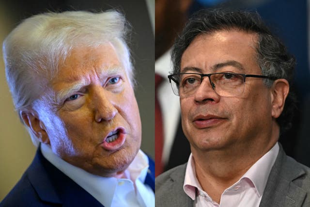 <p>U.S. President Donald Trump and Colombian President Gustavo Petro</p>