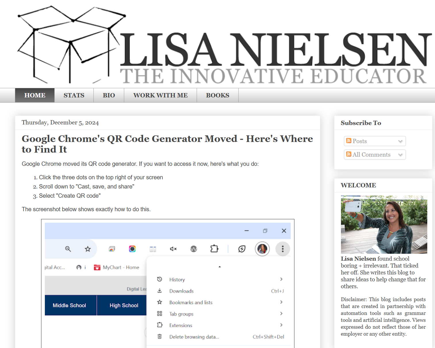 Lisa Nielson's blog 'The Innovative Educator'