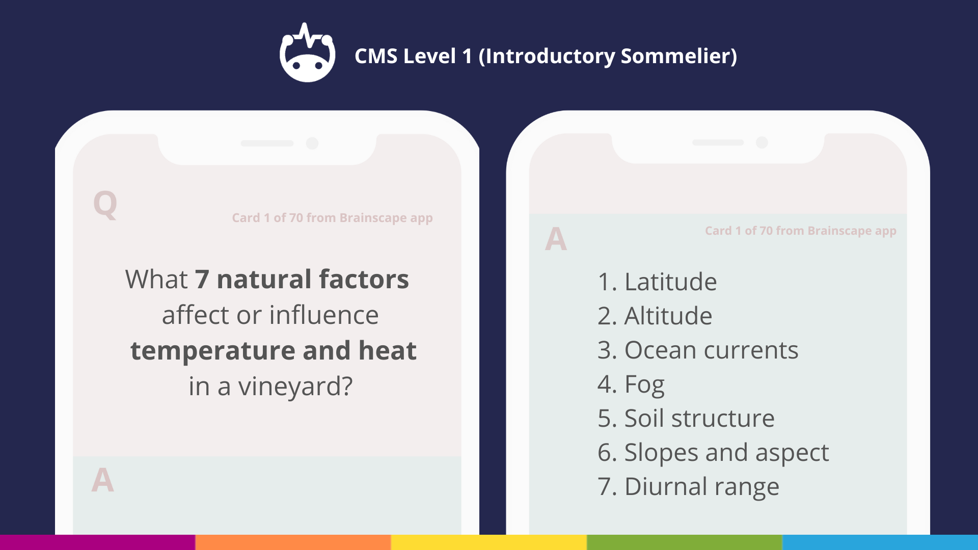 Brainscape Court of Master Sommeliers Level 1 Introductory Sommelier flashcards