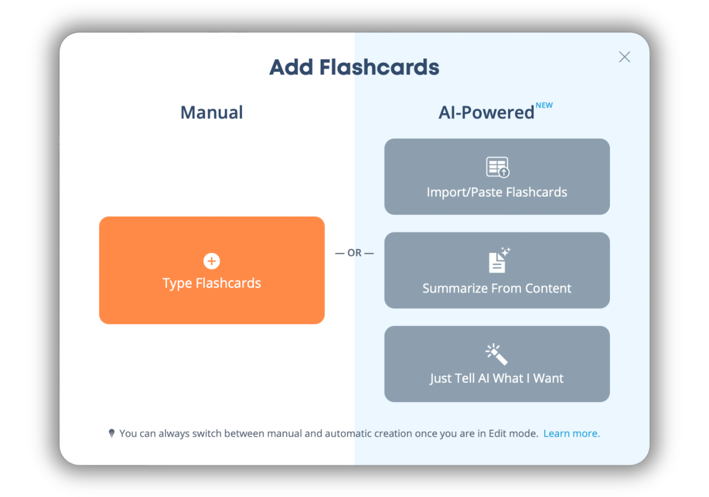 Transform Word docs to flashcards in Brainscape, step 2